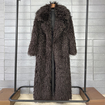 Crop or Full Length Mongolian  Sheep Lamb Faux Fur Coat (Ready to Ship)- By Prima DND