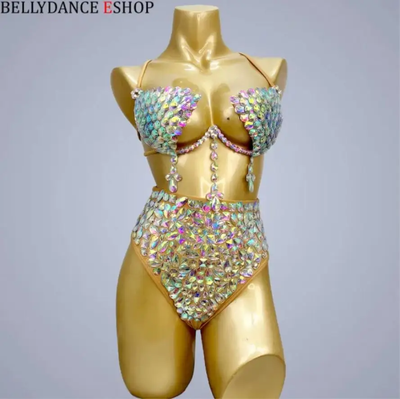 Custom Rhinestone Bra Set 4