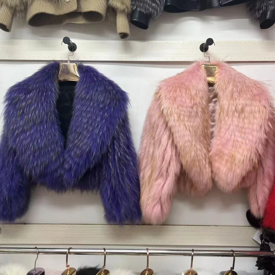 Racoon or Fox Fur Crop Coat- By Prima DND