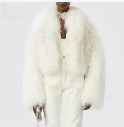 Crop or Full-Length Mongolian Fur Coat