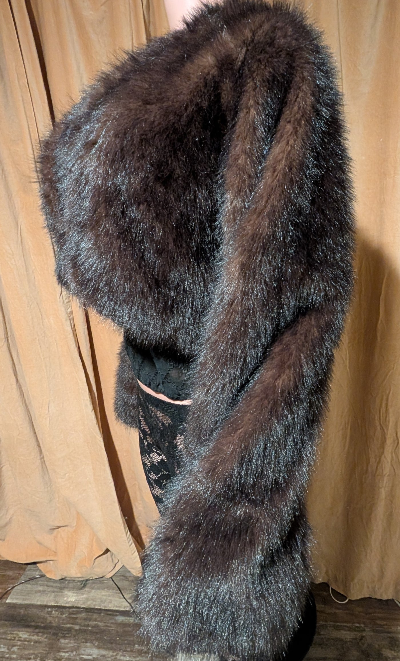 Cropped Faux Big Sleeve Fur Mink Coat Jacket- By Prima DND