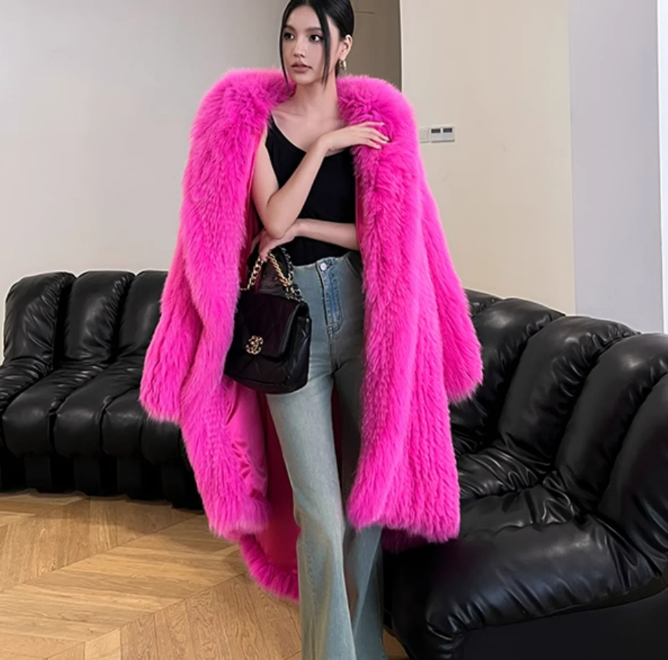 Luxury Faux Fur Jacket Mink Look