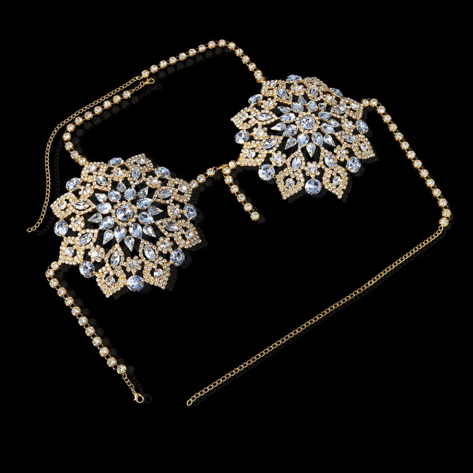 Rhinestone Circle Bra Top (Ready to Ship)- Prima Dons and Donnas