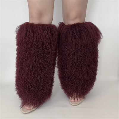 Mongolian Fur Leg Warmers – Custom Faux or Natural Fur Boot Covers for Winter Style