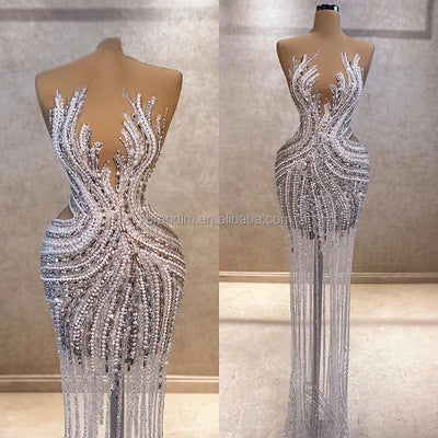 Multi Wear Rhinestone Wedding Gown Maxi Dress