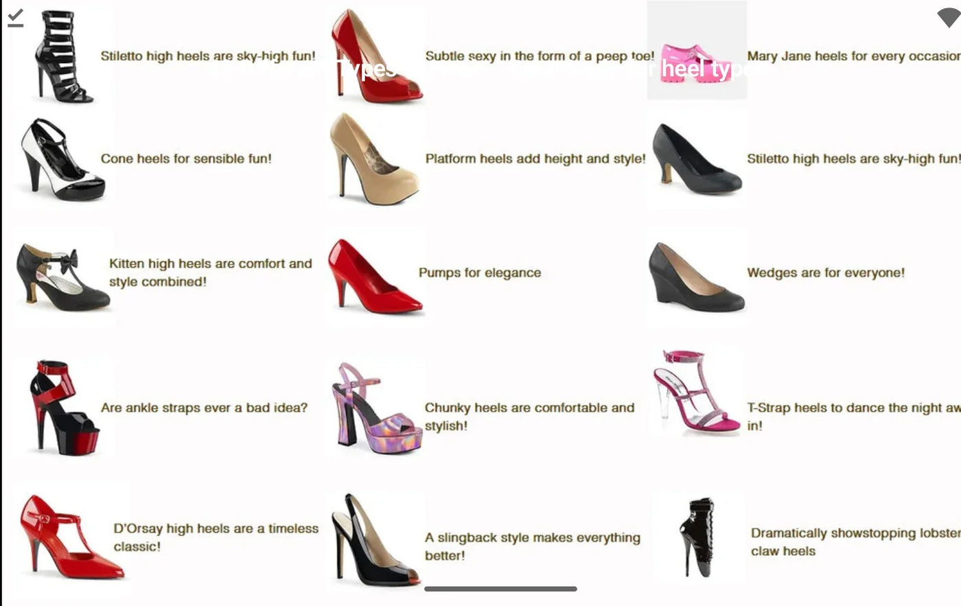 Change Heel Style or Height- Prima Dons and Donnas