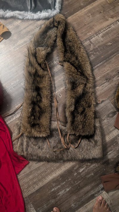 Faux Fur Halter Top- Prima Dons and Donnas