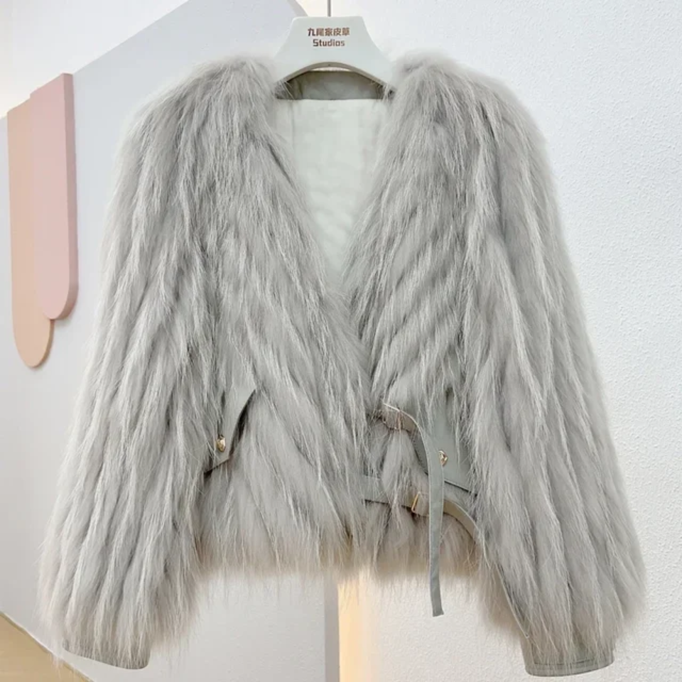 Racoon Fur Crop Coat 2- By Prima DND