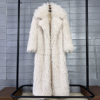 Crop or Full Length Mongolian  Sheep Lamb Faux Fur Coat (Ready to Ship)- By Prima DND