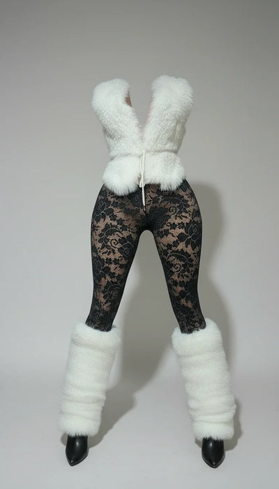 Faux Fur Halter Top 2- Prima Dons and Donnas