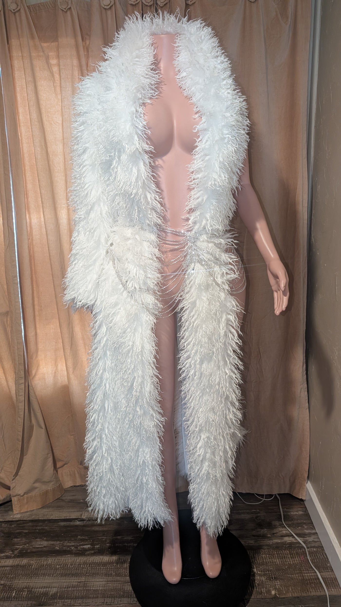 Multi Wear Full Length Side Zipper Mongolian Faux Fur Coat (Ready to Ship)