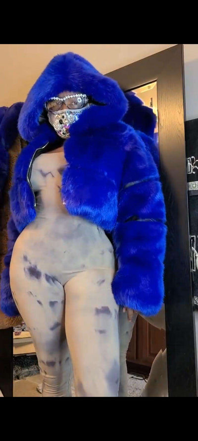 Chinchilla Crop Fluffy Faux Jacket