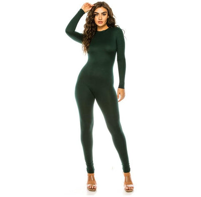 High Neck Long Sleeve Jumpsuit - Prima Dons & Donnas