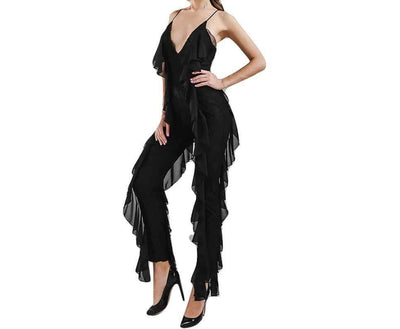Dina Ruffle and Lace Jumpsuit - Prima Dons & Donnas