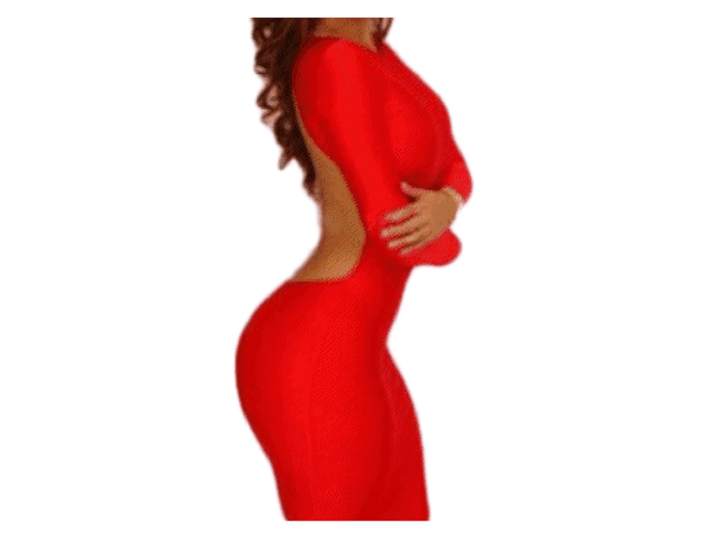 Back Cut Out Bodycon Dress 1
