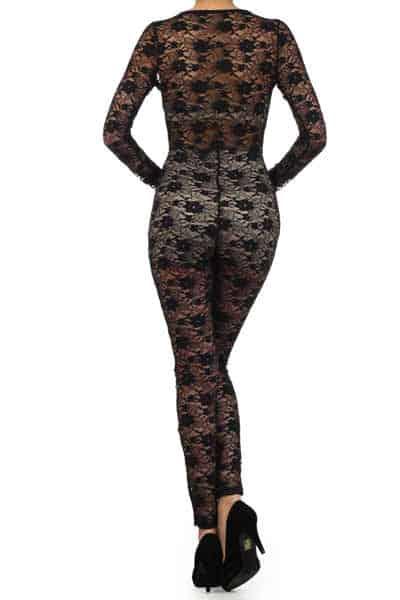 Clair Full Lace Fitted jumpsuit catsuit - Prima Dons & Donnas