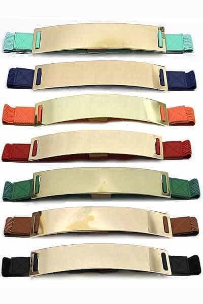 Colored Half Metal Wide Belt - Prima Dons & Donnas