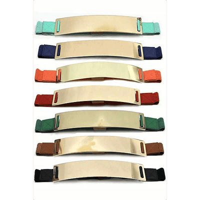 Colored Half Metal Wide Belt - Prima Dons & Donnas