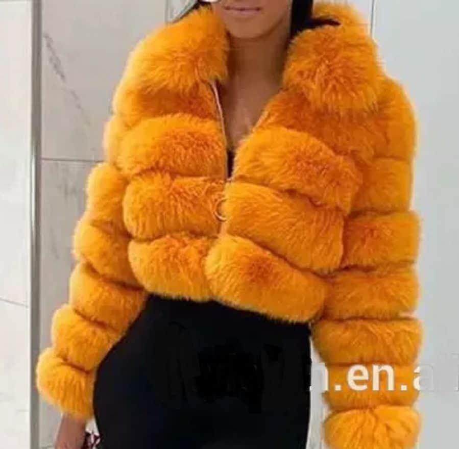 Crop Fluffy Faux Fur Jacket - Prima Dons & Donnas