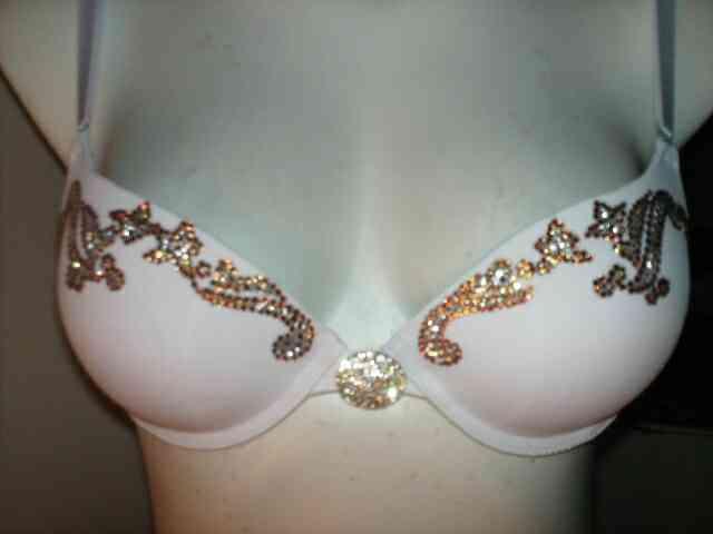 Custom Crystal Gold and Silver Bra - Prima Dons & Donnas
