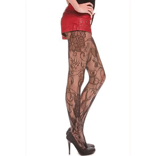 Fishnet stocking filled with patterned floral designs - Prima Dons & Donnas