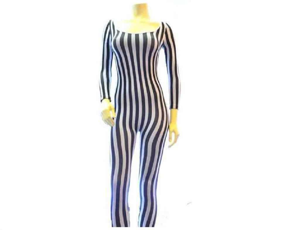 Kandy Kane Striped jumpsuit catsuit - Prima Dons & Donnas