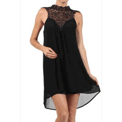 Lace Top Loose Flow Dress - Prima Dons & Donnas