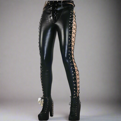 Kruger Lace up metallic pants - Prima Dons & Donnas