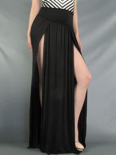 Long Skirt With High Splits - Prima Dons & Donnas