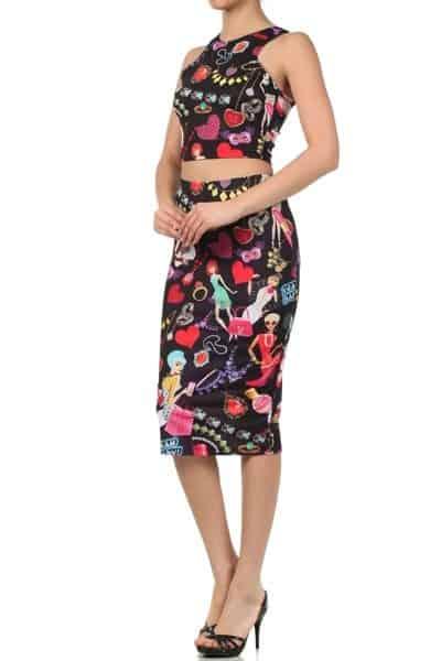 Marlyn Design 2 PC Skirt Set - Prima Dons & Donnas