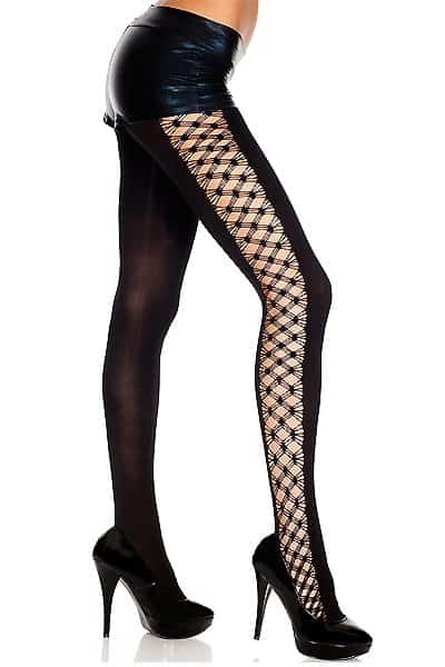 PANTYHOSE WITH OPEN SIDES WITH CRISSCROSS DESIGN 1