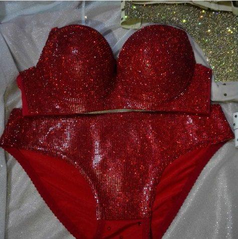 Custom blinged out/ rhinestone bras, Wnique made to order Any size, any  color, any design. $84.99, via .
