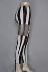 Stripe and Mesh Print Leggings 2